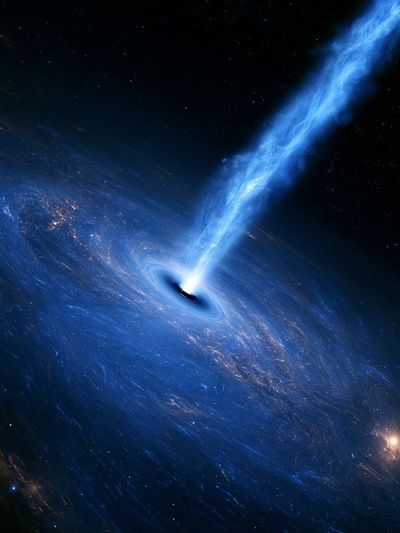 Black Hole Jet Space Poster.