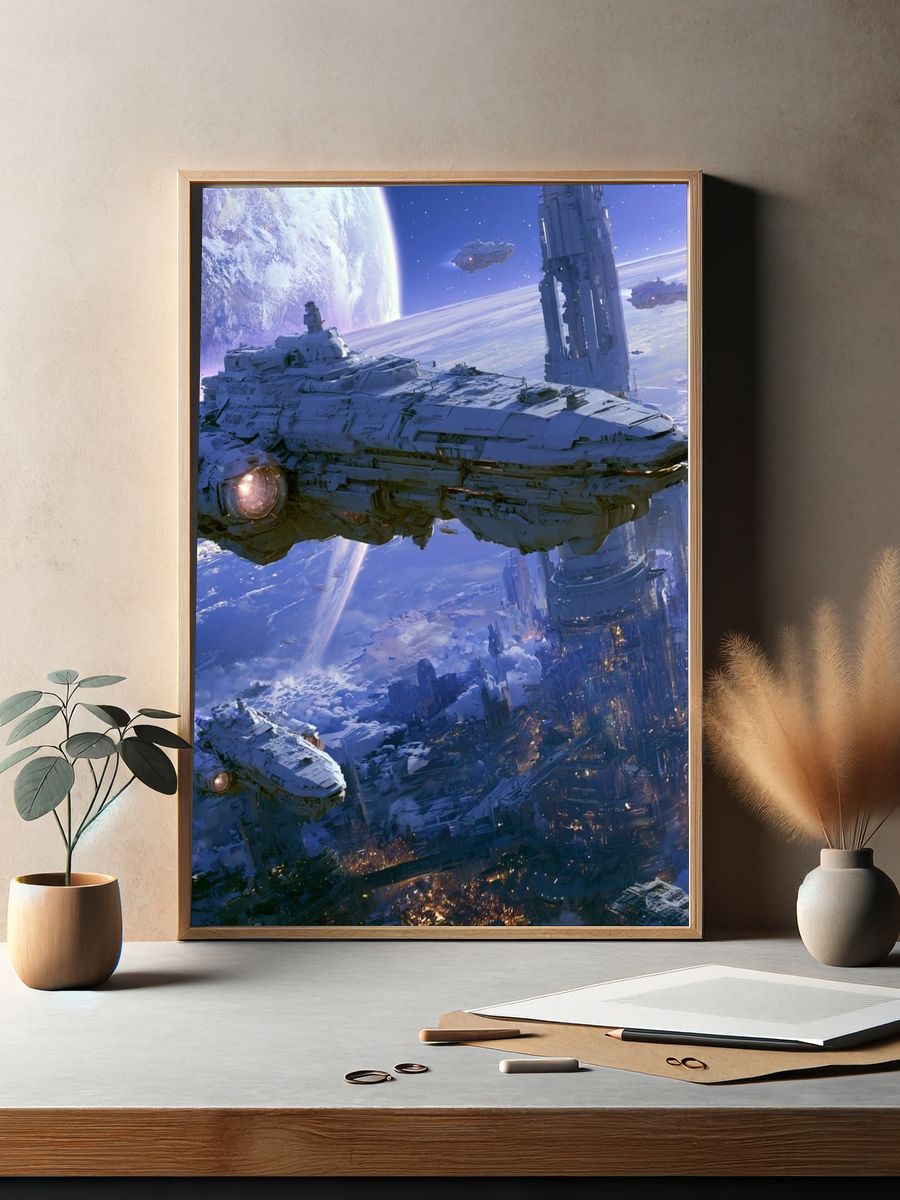 Sci-Fi Space Fleet Poster. — room view 2