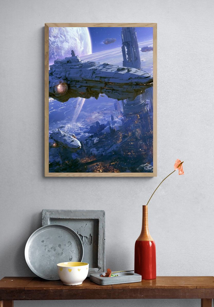 Sci-Fi Space Fleet Poster. — room view 3