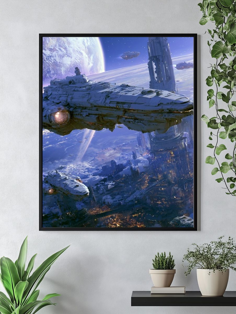 Sci-Fi Space Fleet Poster. — room view 4