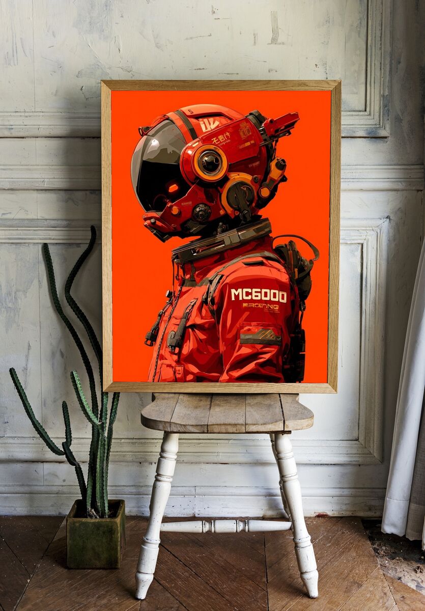 MC6000 Space Suit — Digital Art Print room preview