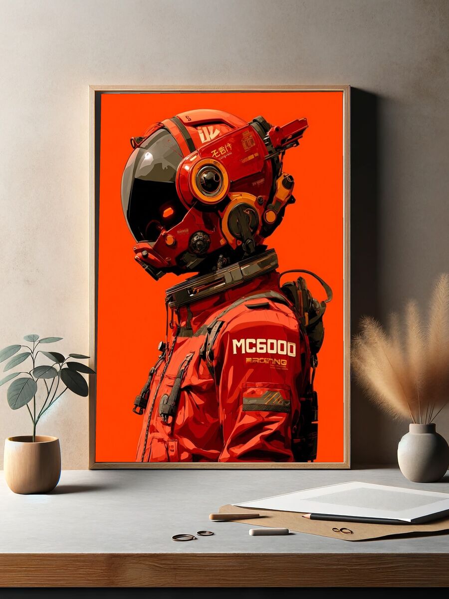 MC6000 Space Suit — Digital Art Print. — room view 2