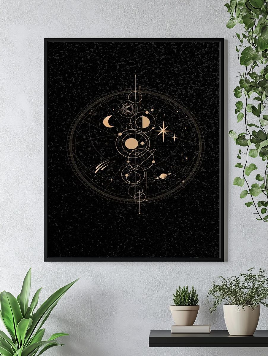 Celestial Map — Space Print. — room view 4