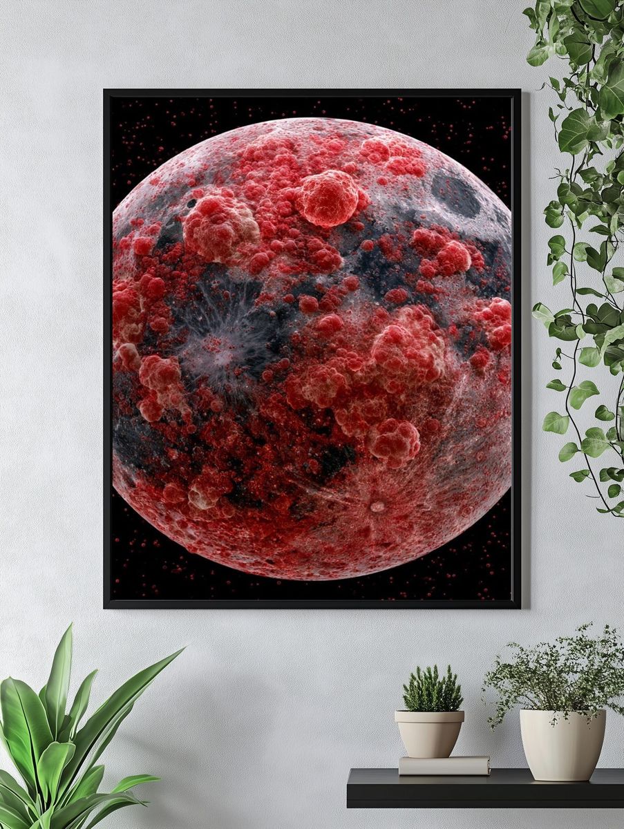 Crimson Moon Surface Print. — room view 4