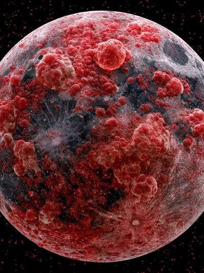 Crimson Moon Surface Print.