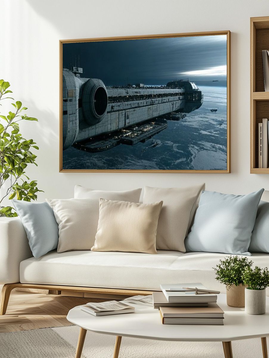 Sci-Fi Space Station Poster. — room view 2