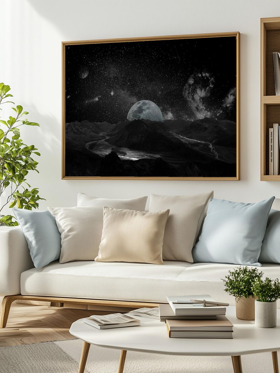 Moon night sky photo. — room view 2
