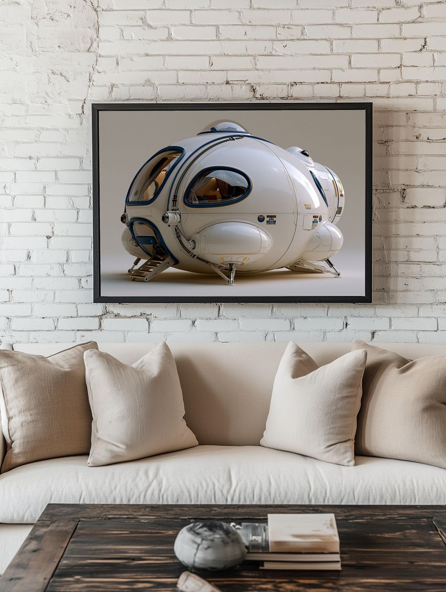 Futuristic Space Pod Poster. room preview