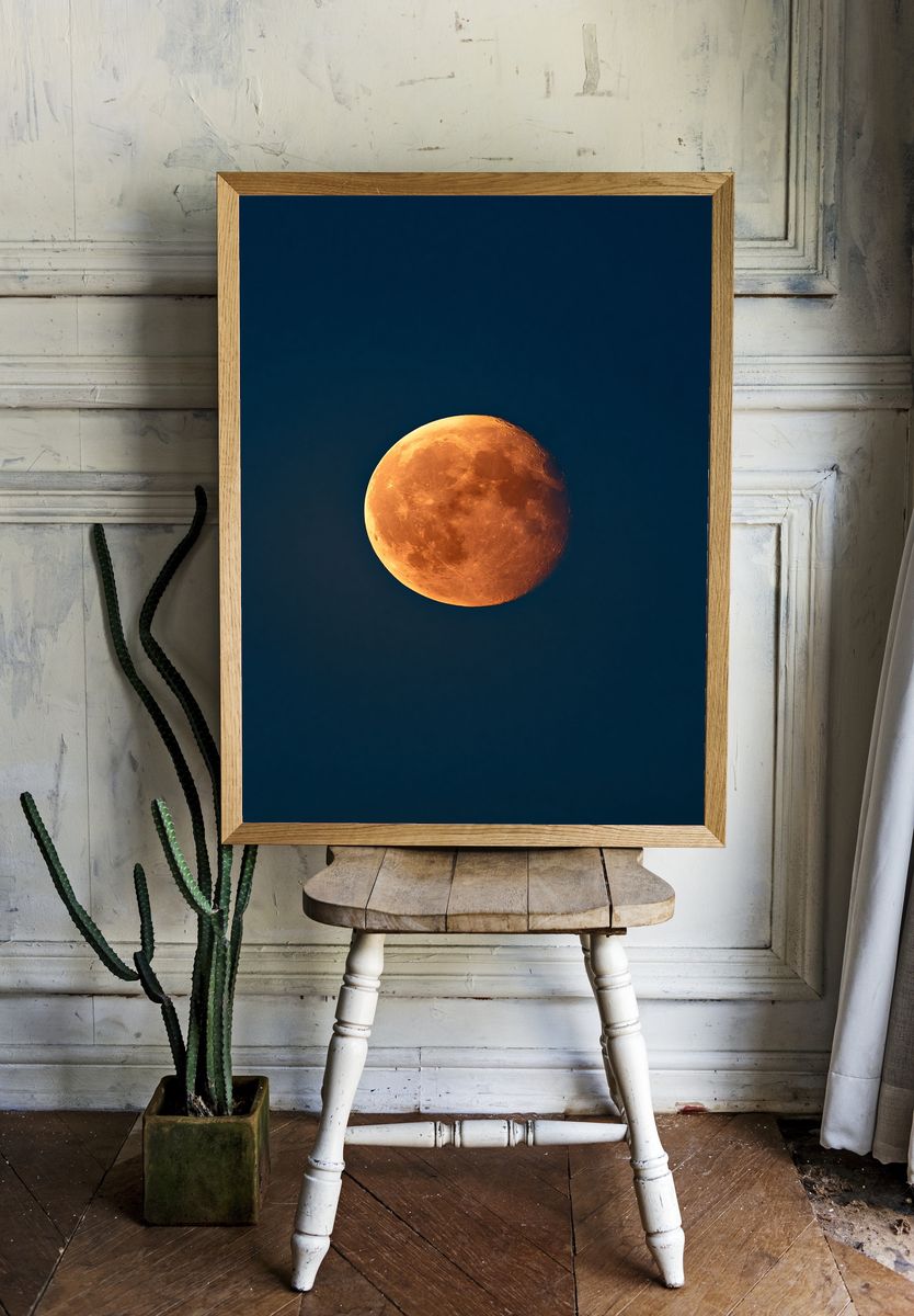 Blood Moon Minimalist Poster. room preview
