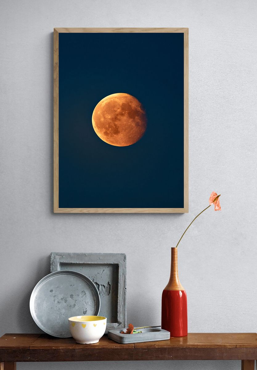 Blood Moon Minimalist Poster. — room view 3