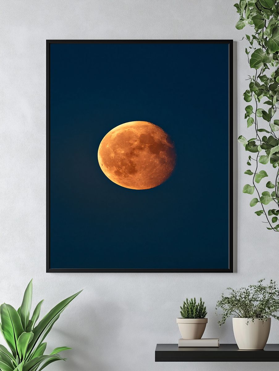 Blood Moon Minimalist Poster. — room view 4