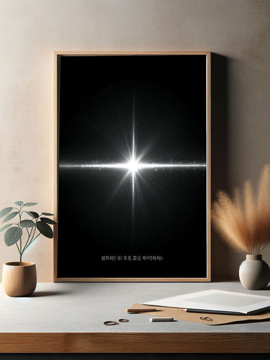 Cosmic Light Burst Poster. — room view 2