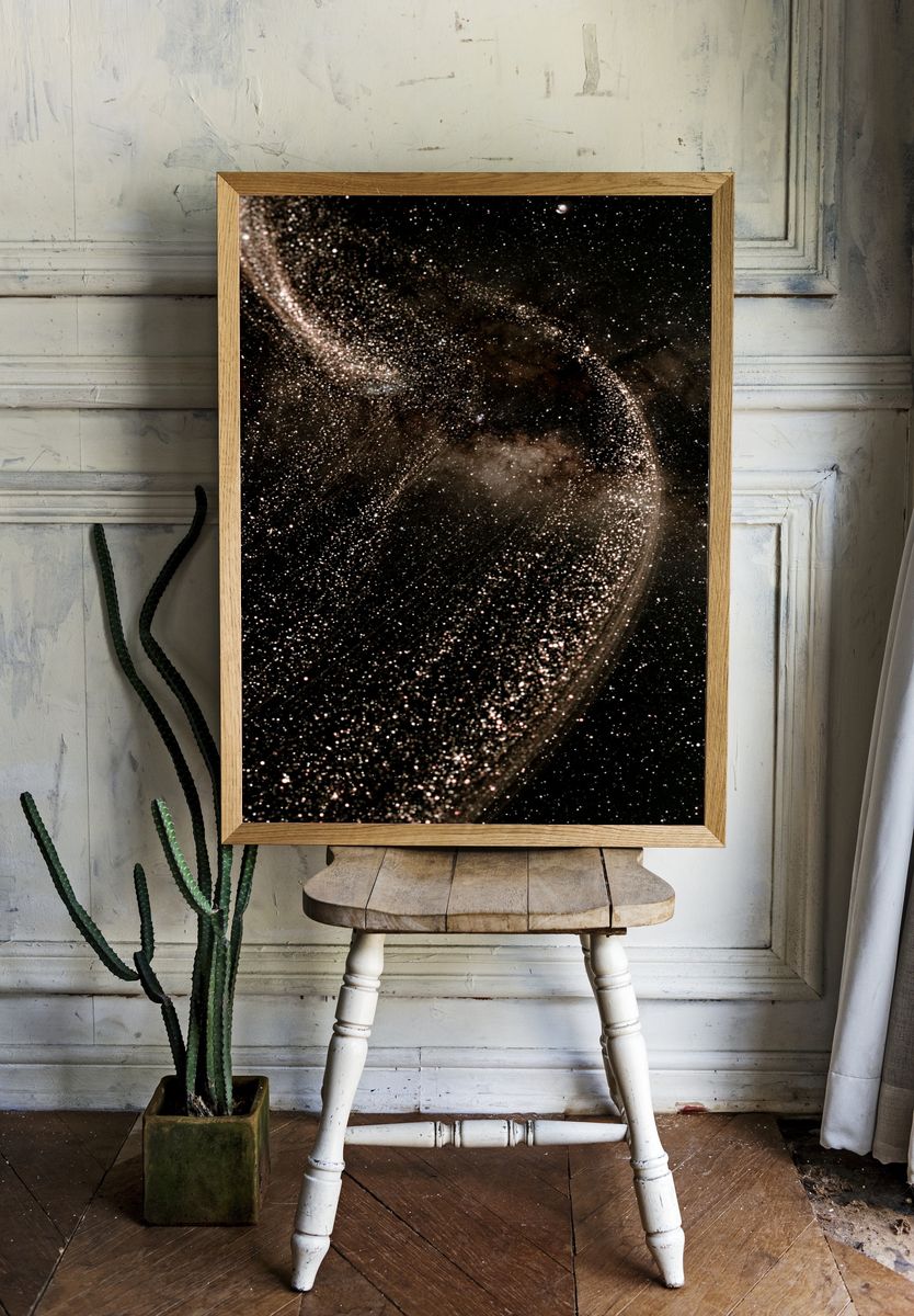 Cosmic Dust Swirl Space Print. — room view 1