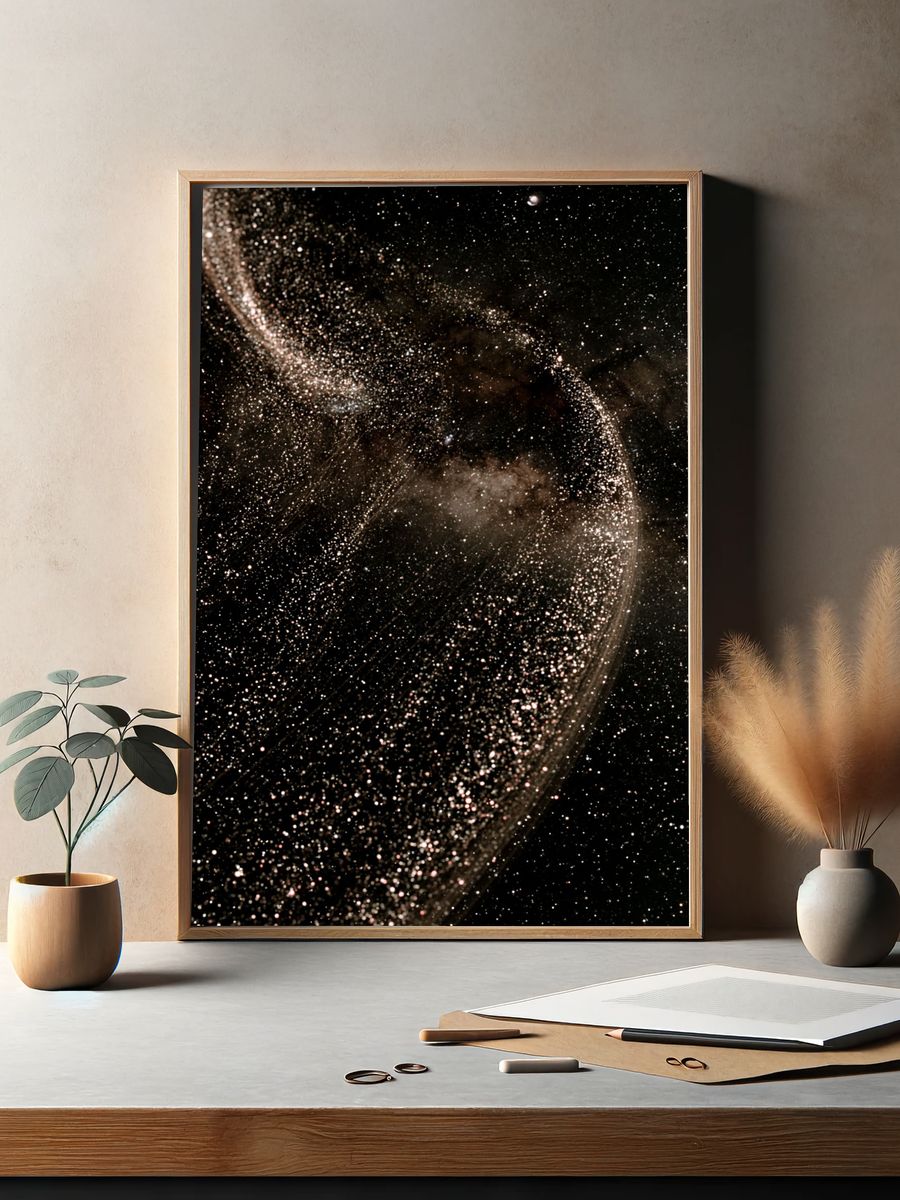 Cosmic Dust Swirl Space Print. — room view 2