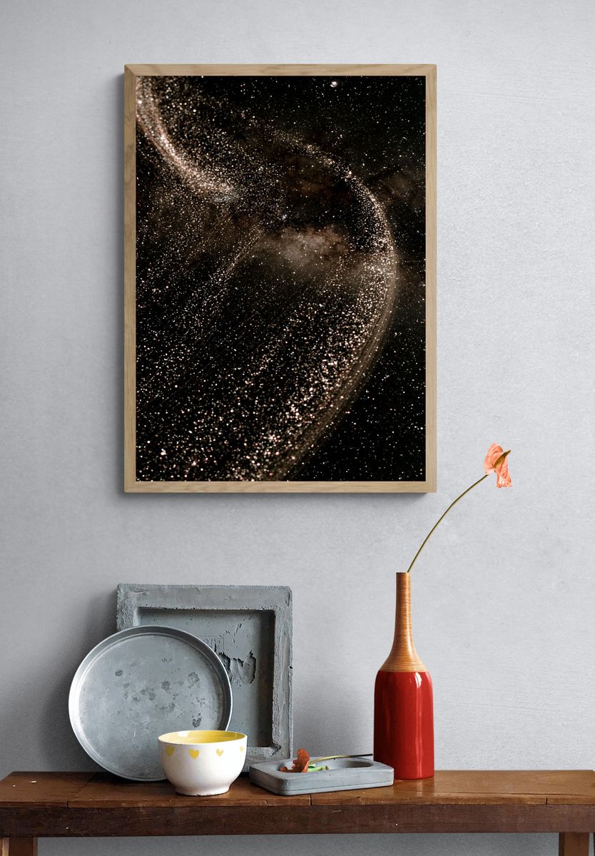 Cosmic Dust Swirl Space Print. — room view 3