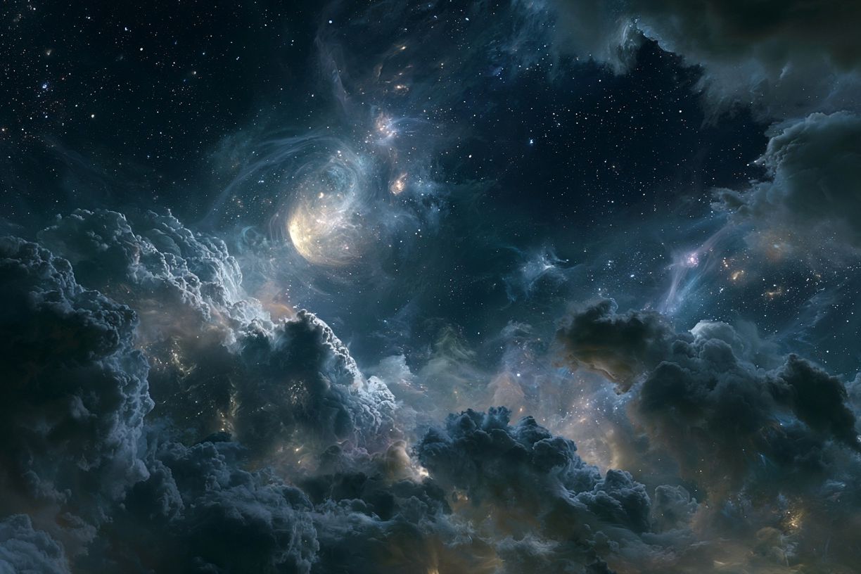 Celestial Nebula Clouds Poster. poster detail