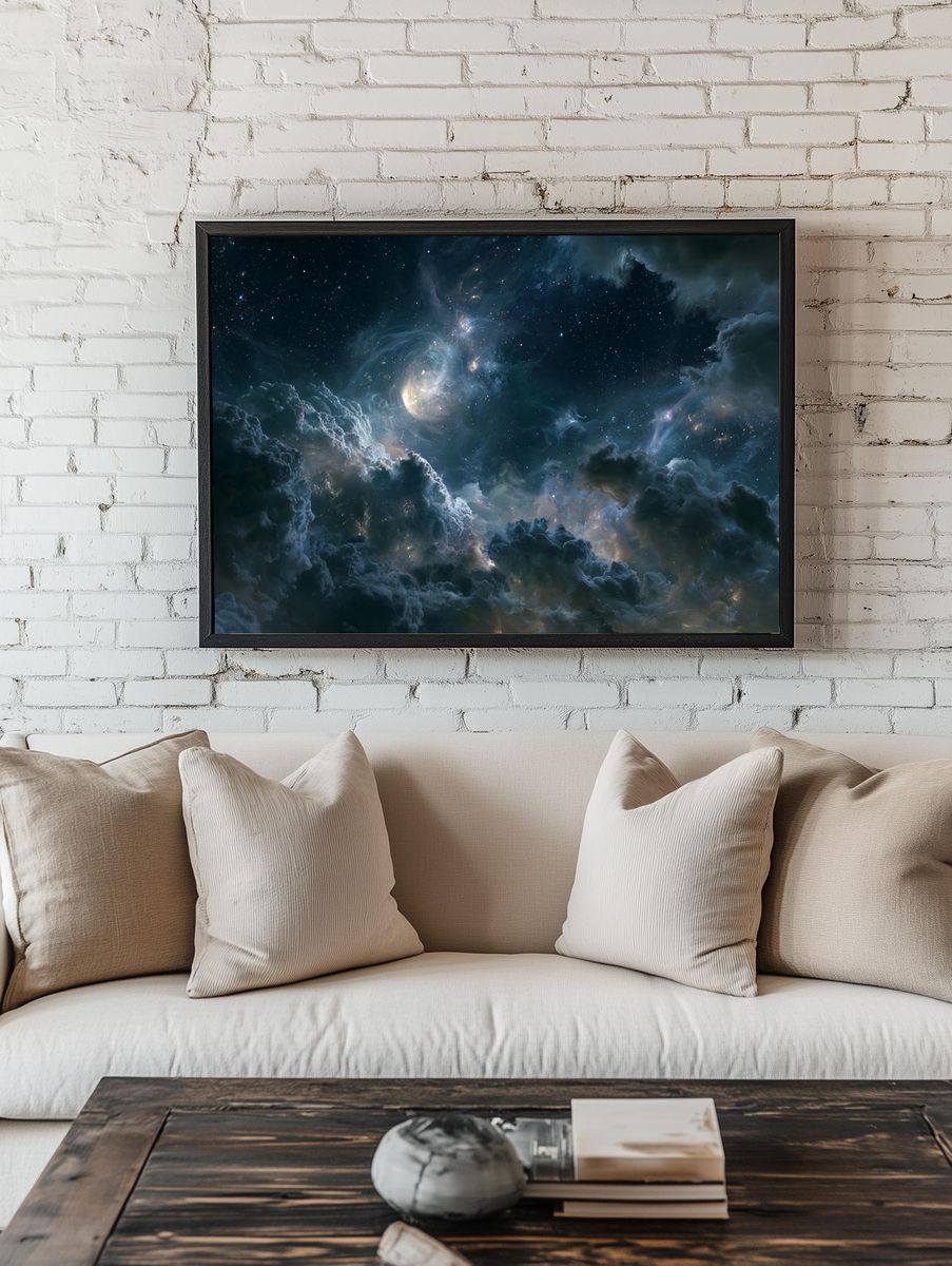 Celestial Nebula Clouds Poster. — room view 1