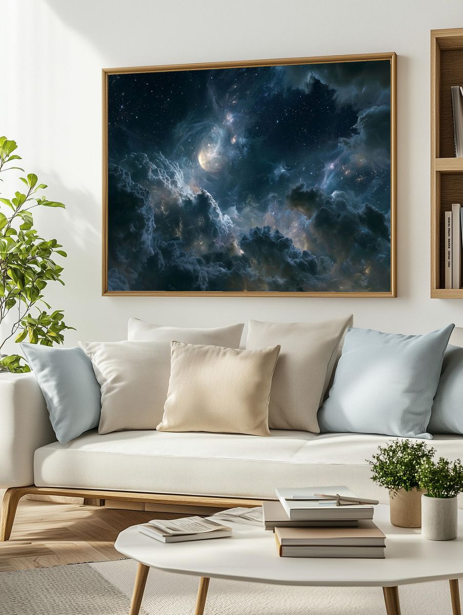 Celestial Nebula Clouds Poster. — room view 2