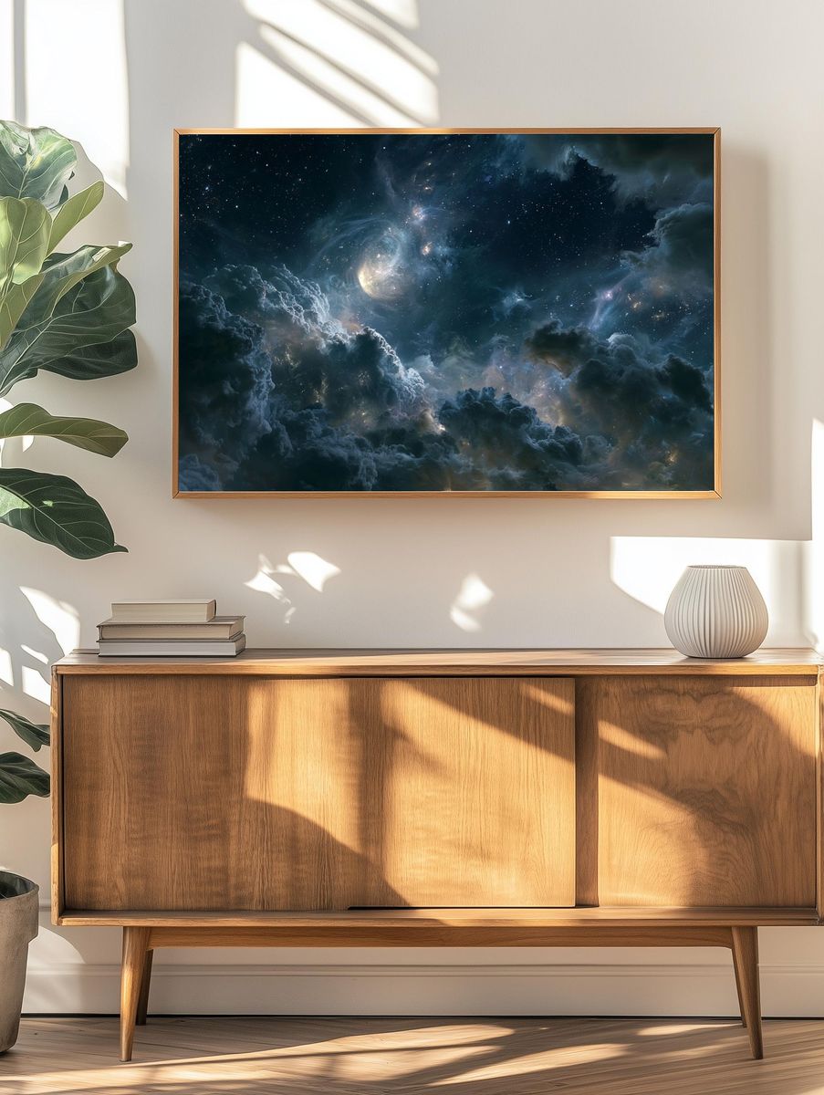 Celestial Nebula Clouds Poster. — room view 3