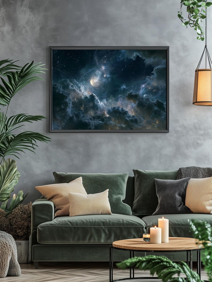 Celestial Nebula Clouds Poster. — room view 4