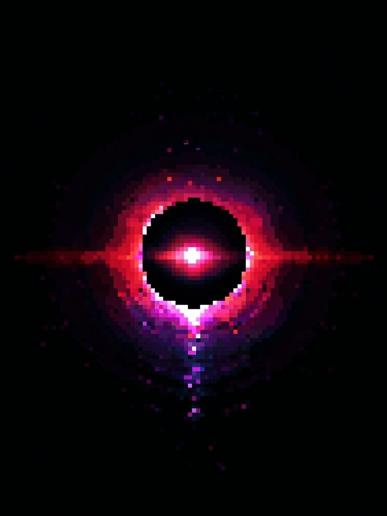 Pixel Cosmic Eclipse Poster. poster detail