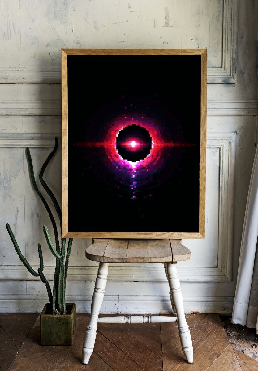 Pixel Cosmic Eclipse Poster room preview