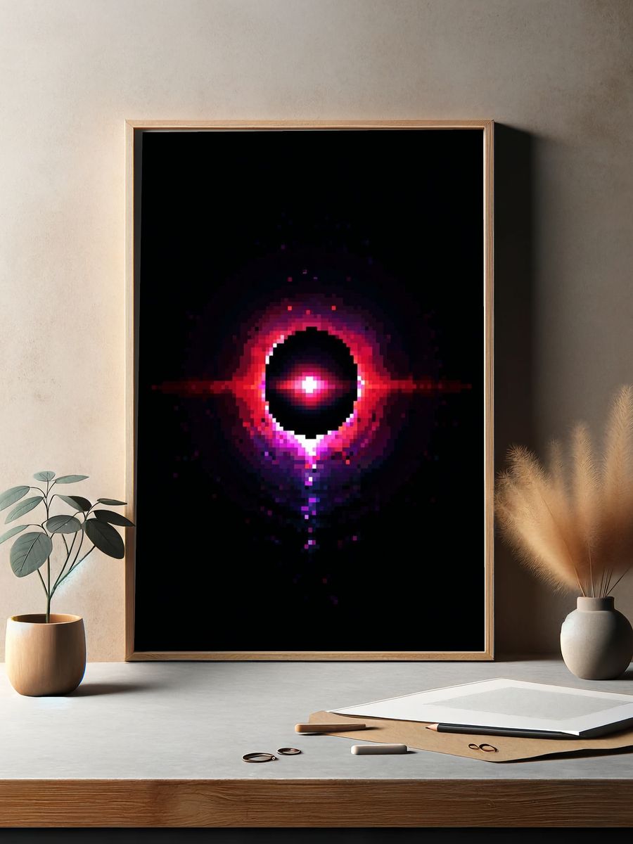 Pixel Cosmic Eclipse Poster. — room view 2