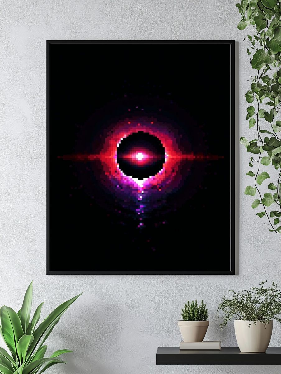 Pixel Cosmic Eclipse Poster. — room view 4