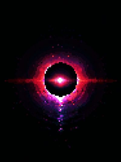 Pixel Cosmic Eclipse Poster