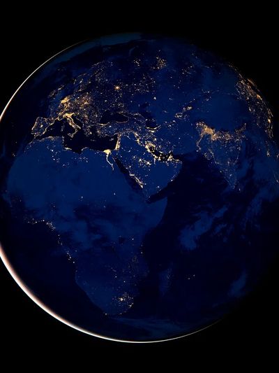 Earth at Night — Space Print