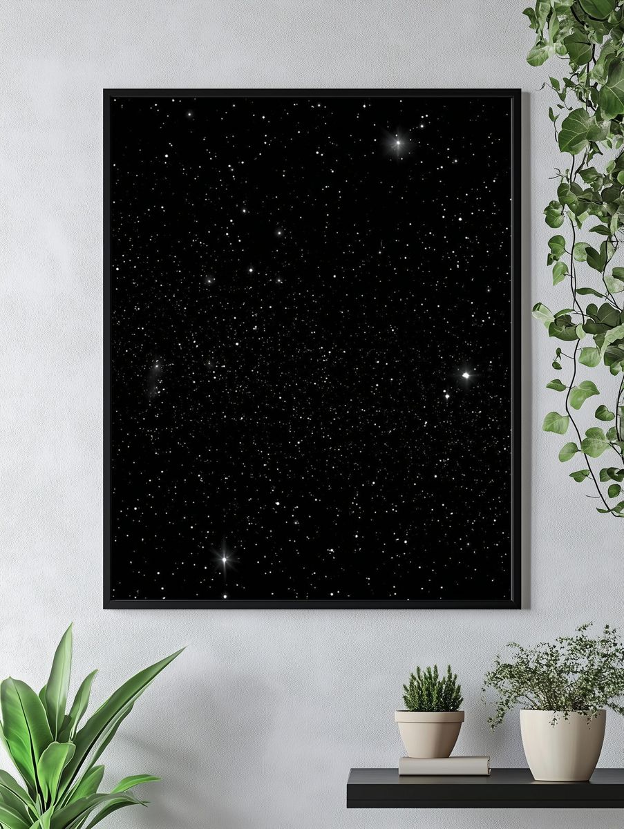 Starry Night Sky Print. — room view 4