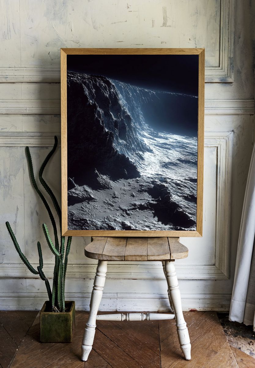 Moonlit Landscape — Space Print. — room view 1