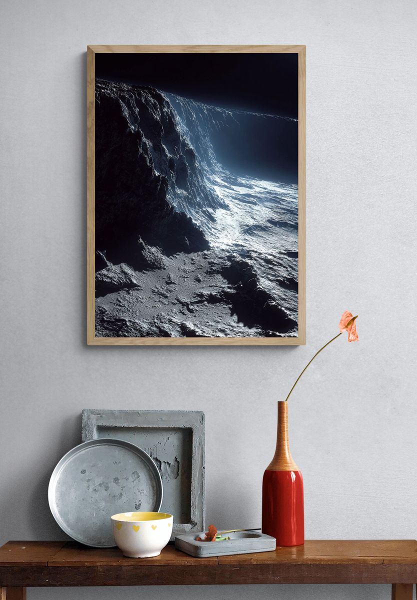 Moonlit Landscape — Space Print. — room view 3
