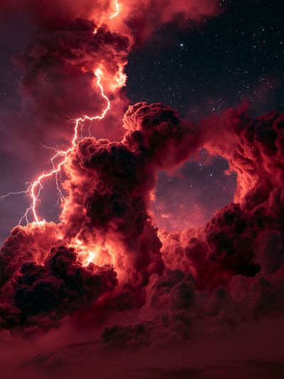 Cosmic Lightning Storm Print.