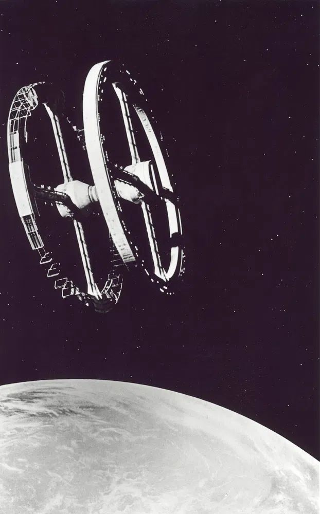 Space Station — Vintage Print. poster — space art