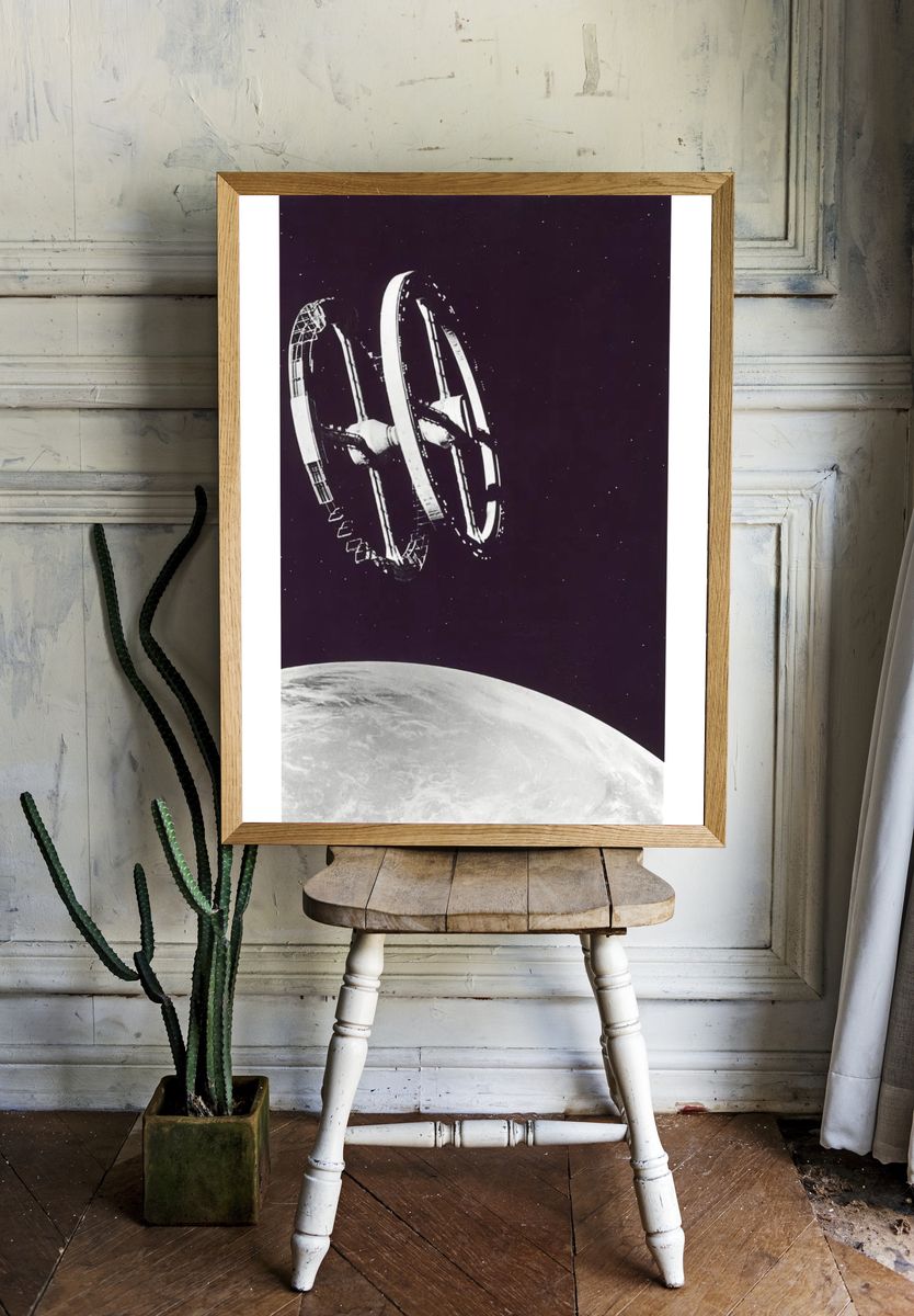 Space Station — Vintage Print room preview