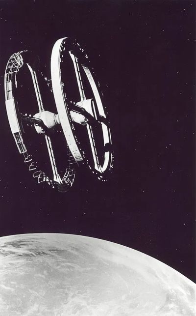 Space Station — Vintage Print. poster