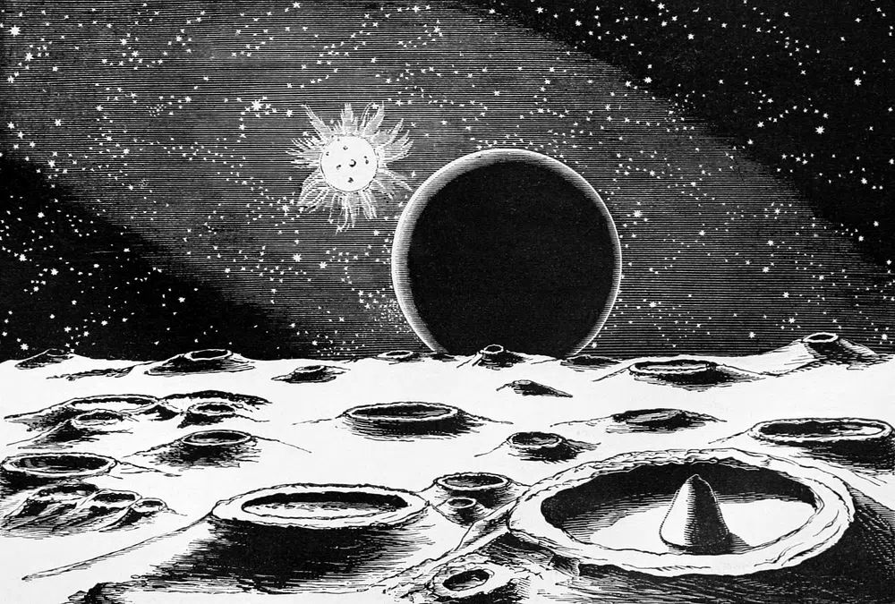 Lunar Landscape — Space Print. poster — space art