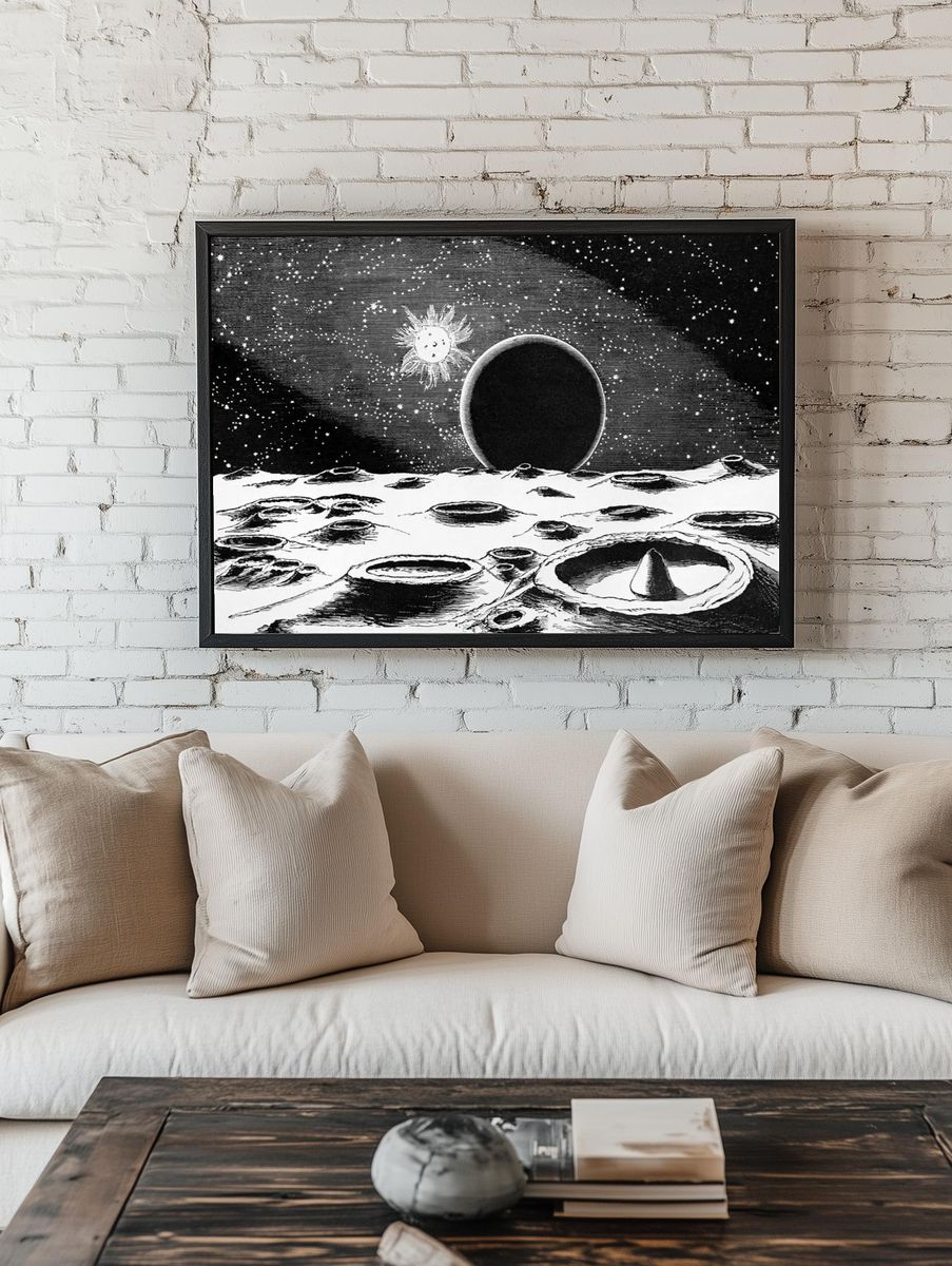 Lunar Landscape — Space Print room preview