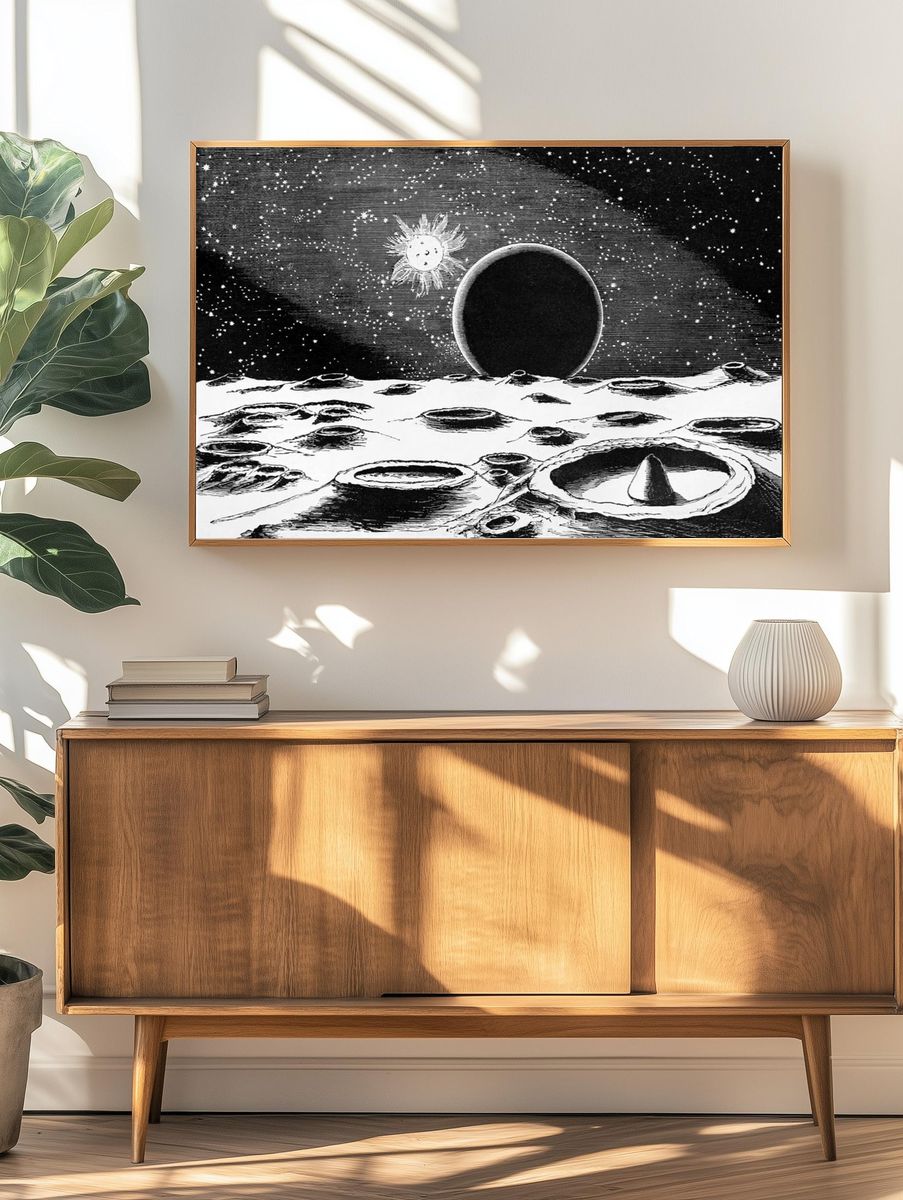 Lunar Landscape — Space Print. — room view 3