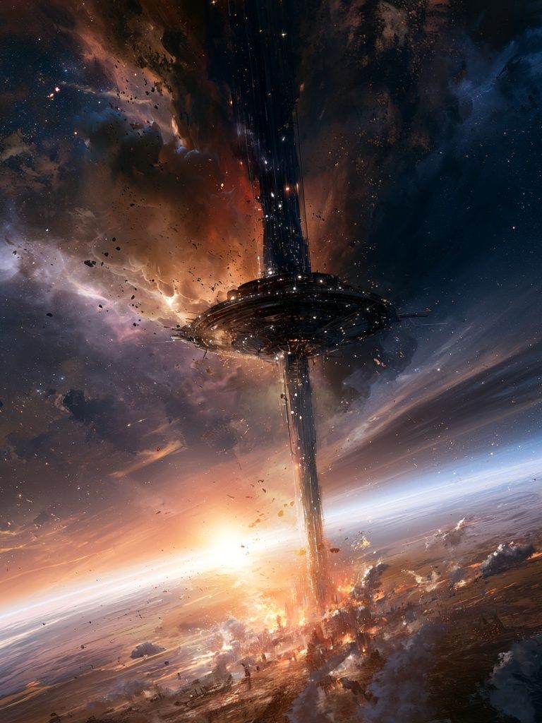 Cosmic Space Station Poster. poster detail