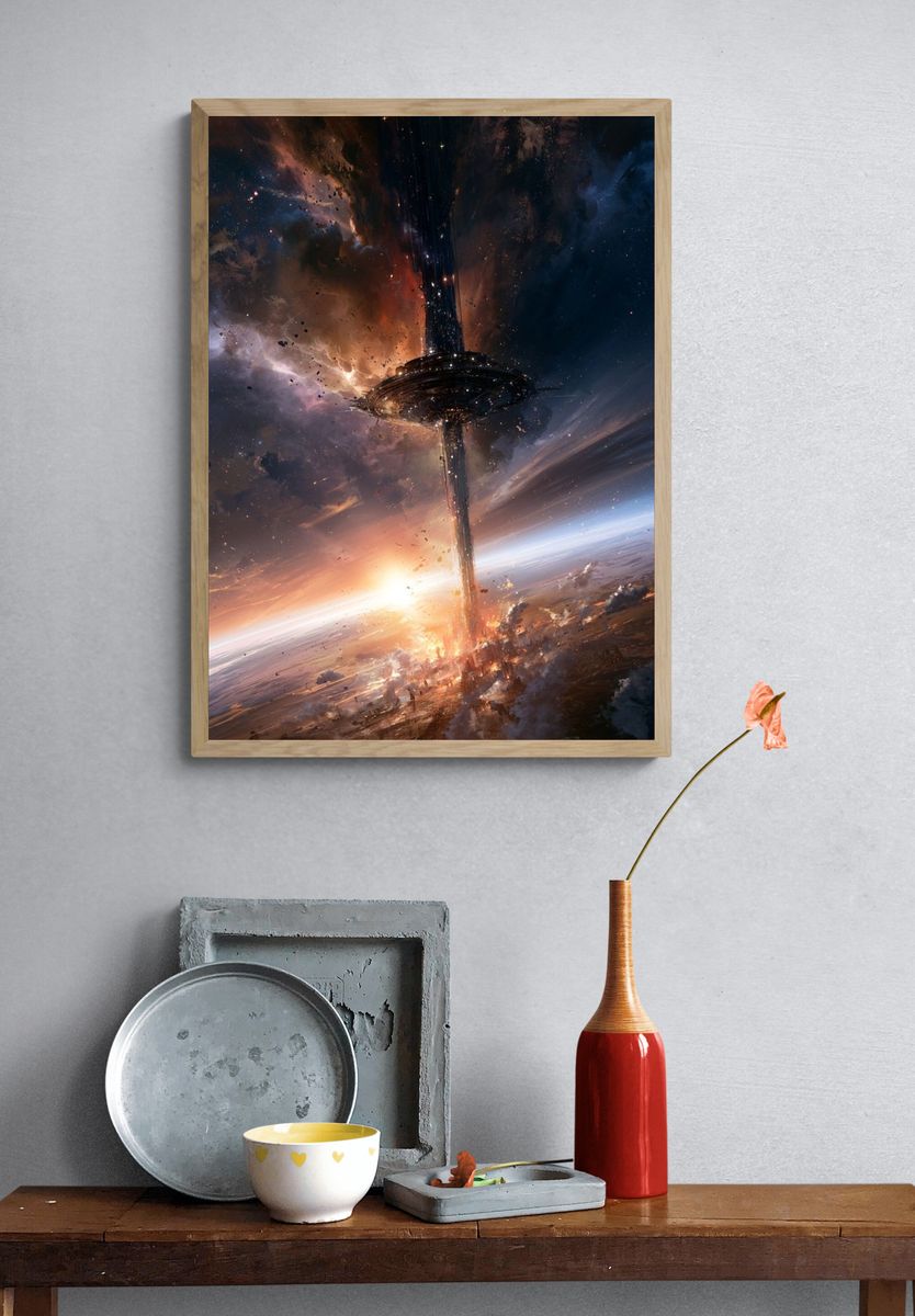 Cosmic Space Station Poster. — room view 3