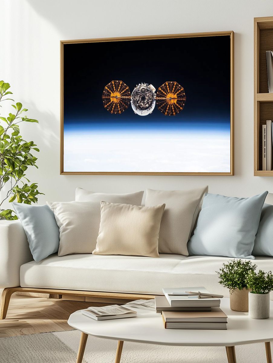 Spacecraft in Orbit — Space Print. — room view 2