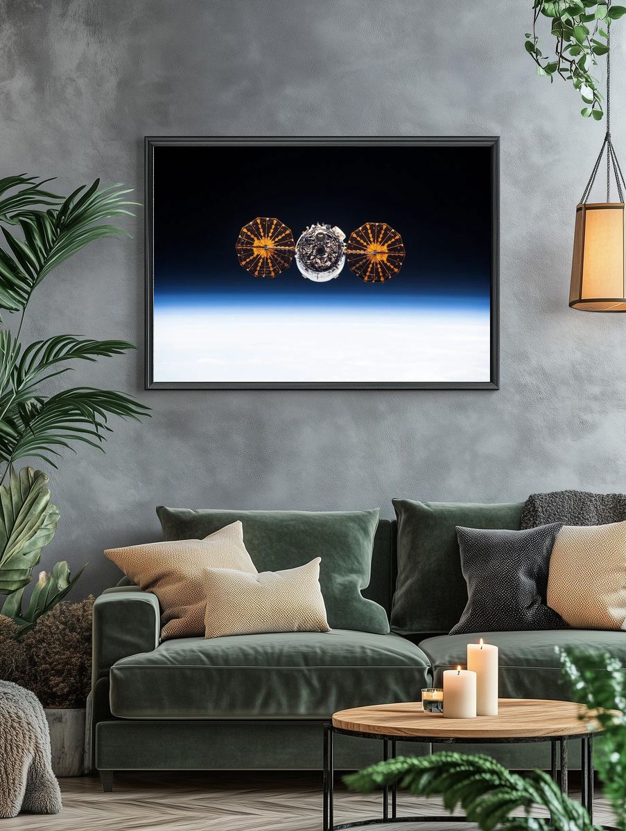 Spacecraft in Orbit — Space Print. — room view 4