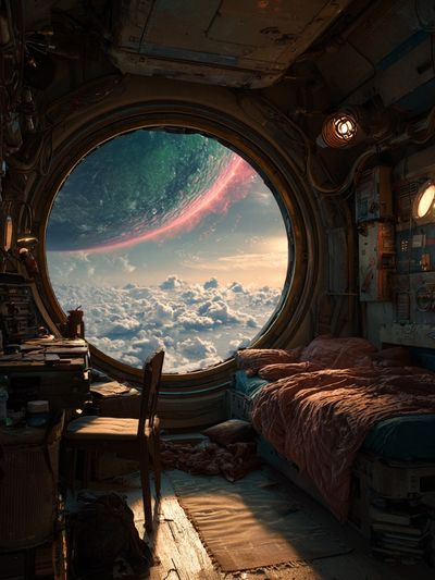 Orbital Window Sci-Fi Print