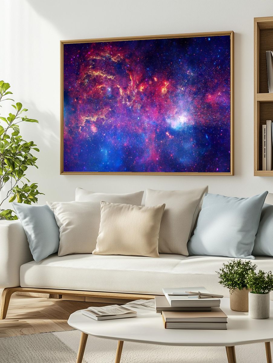 Cosmic Nebula — Space Print. — room view 2