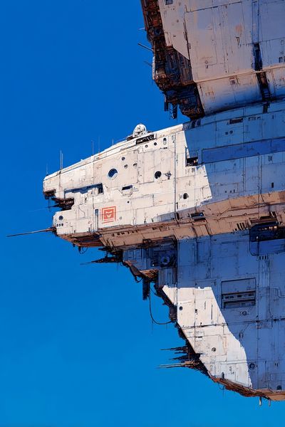 Sci-Fi Space Station Illustration Poster. poster