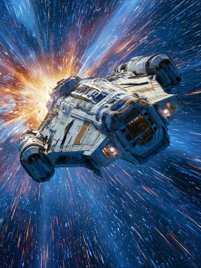 Spaceship Warp Speed Poster. poster detail