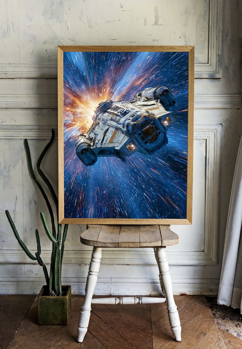 Spaceship Warp Speed Poster. — room view 1