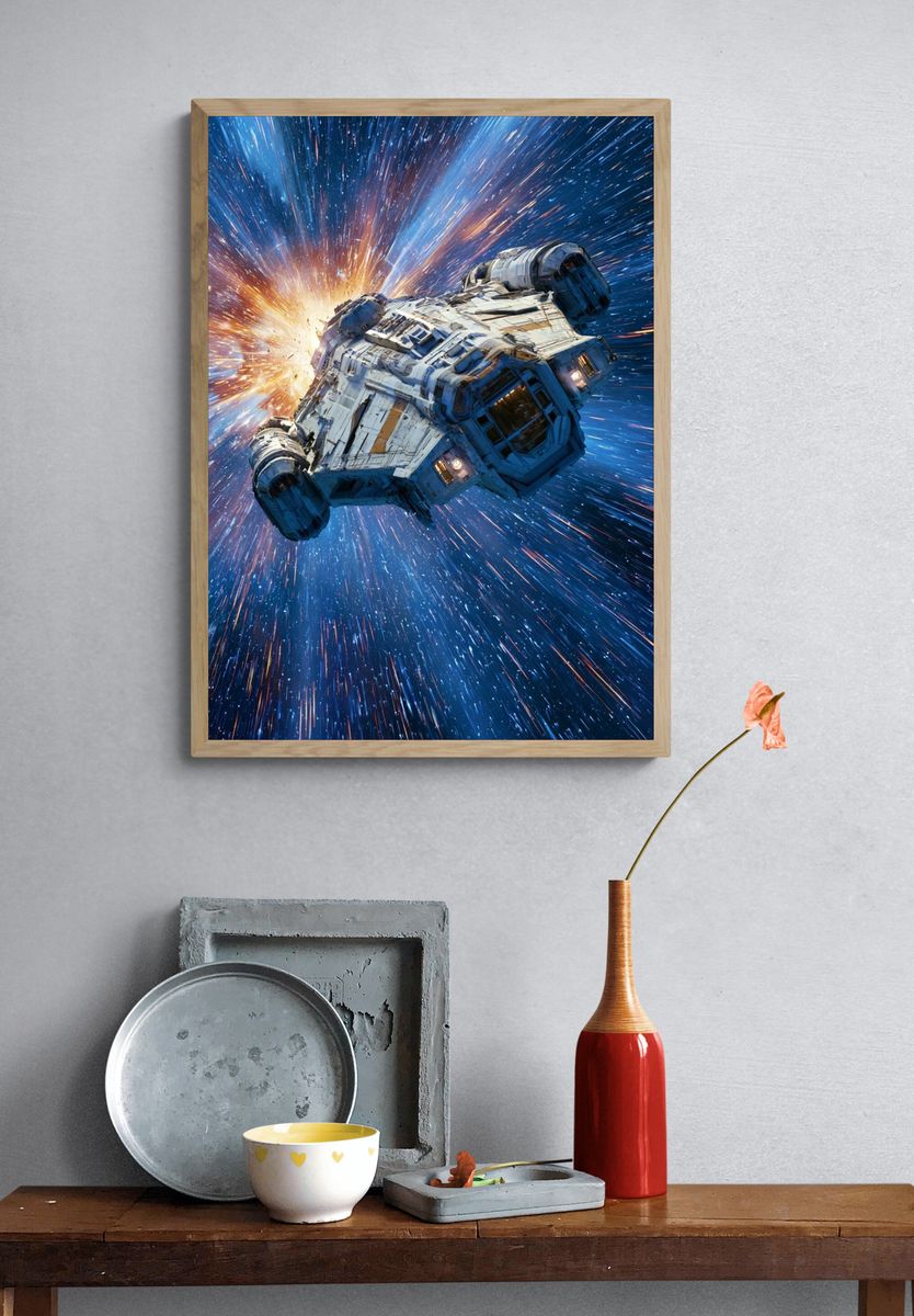 Spaceship Warp Speed Poster. — room view 3